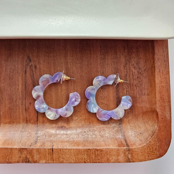 Flora Hoops Earrings - Dreamy
