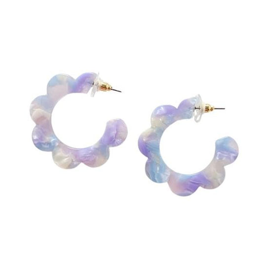 Flora Hoops Earrings - Dreamy