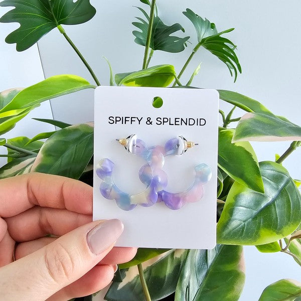 Flora Hoops Earrings - Dreamy