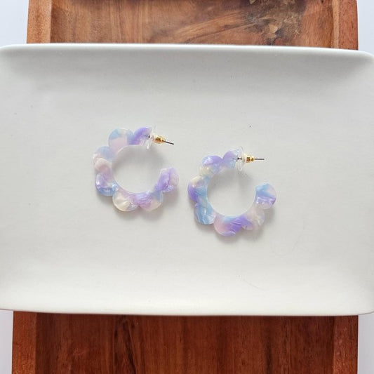 Flora Hoops Earrings - Dreamy