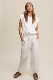 Athleisure French Terry Loose Jogger Jumpsuit-2 Colors