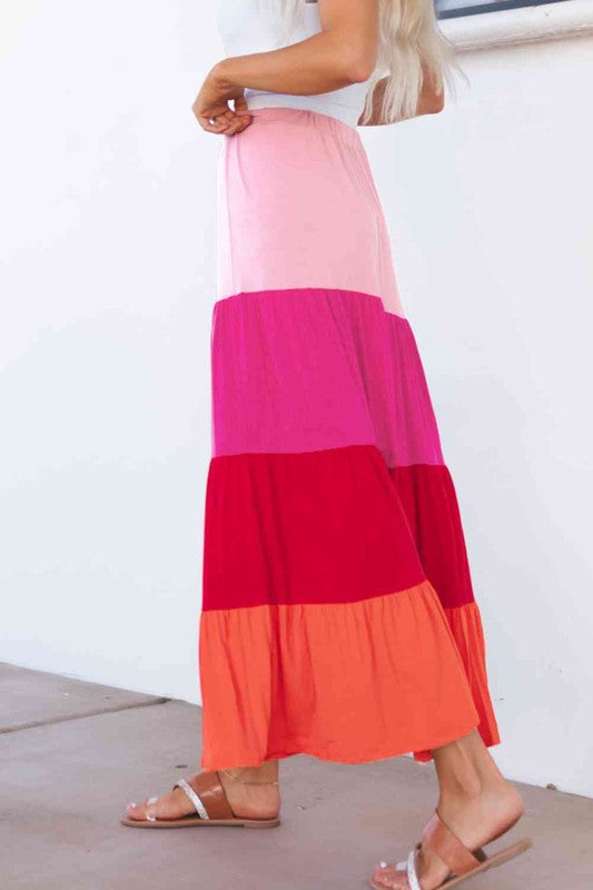 ClaudiaG Apparel Mariana Tiered Maxi Skirt