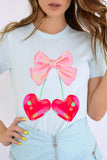 Cherry Pink Bow Soft Girl Era Graphic T Shirts- 20 Colors
