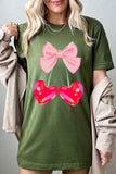 Cherry Pink Bow Soft Girl Era Graphic T Shirts- 20 Colors