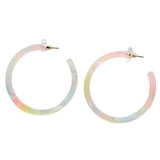 Cameron Hoop Earrings - Iridescent Neon