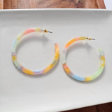Cameron Hoop Earrings - Rainbow Delight