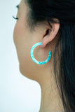 Camy Hoop Earrings- Aquamarine