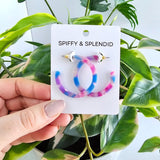 Camy Hoop Earrings - Cotton Candy
