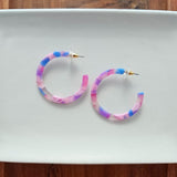 Camy Hoop Earrings - Cotton Candy
