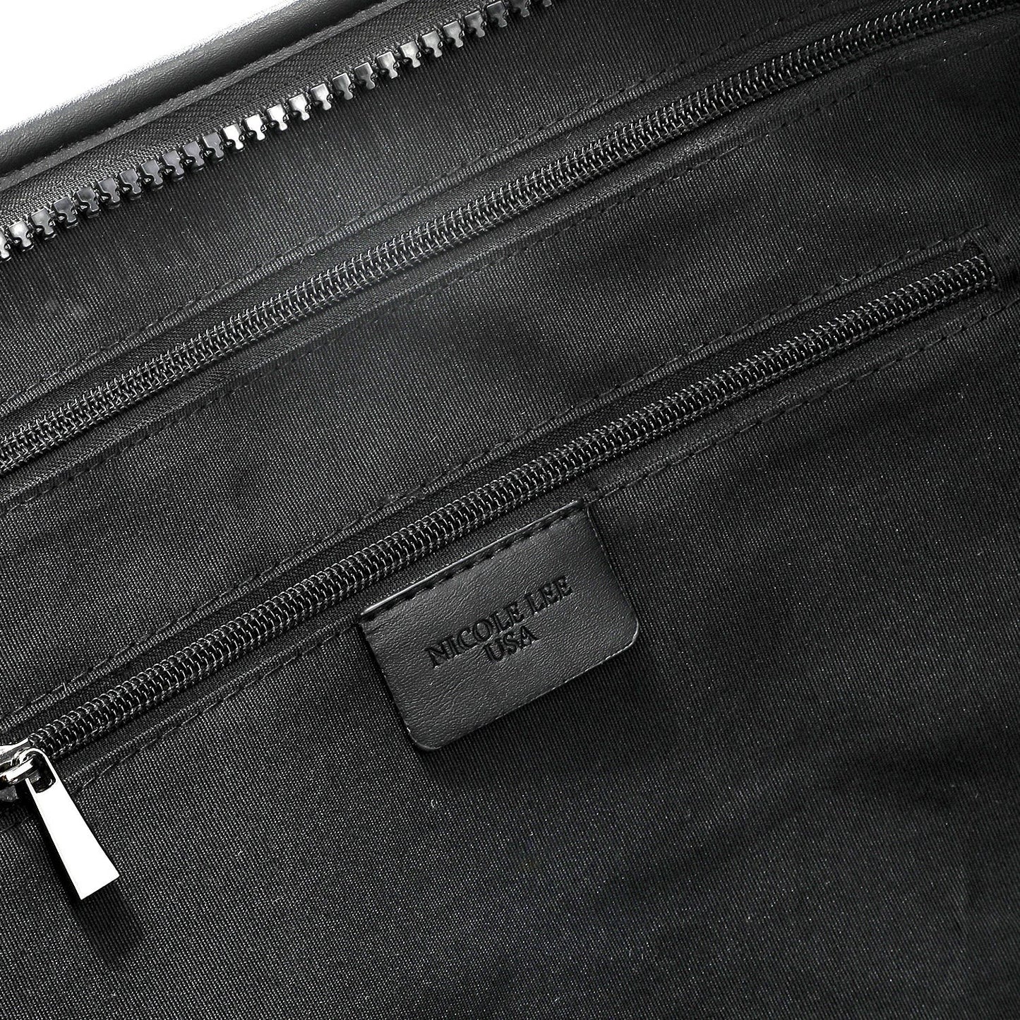 Nicole Lee USA Denim Patch Duffel Bag