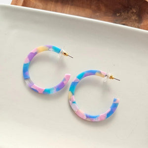 Camy Hoop Earrings - Watercolor