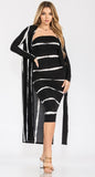 Tie Dye Stripe 2 Piece Tube Dress Set