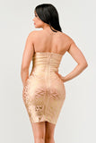 Gilded Glamour Strapless Dress-2 Colors
