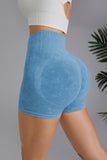 High Waist Seamless Mineral Washed Body Contouring Shorts