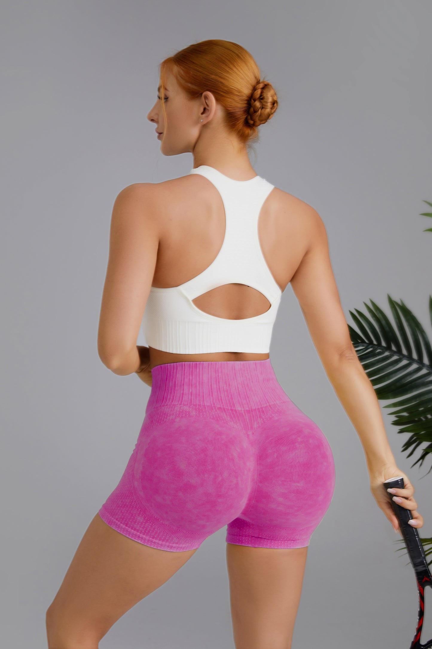 High Waist Seamless Mineral Washed Body Contouring Shorts (Special Sale)