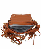 Motorcycle Jacket Fringe Crossbody Bag Satchel