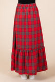 "Holiday Special" Jodifl Plaid Maxi Skirt