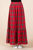 "Holiday Special" Jodifl Plaid Maxi Skirt