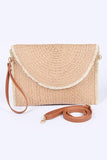 Convertible Straw Clutch Swing Bag