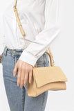 Faux Straw Top Handle Crossbody Swing Bag-3 Colors