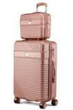 MKF Mykonos Luggage Set Carry-on and Cosmetic Case-4 Colors