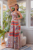 Red Multi Paisley Print Halter Maxi Dress (Pre-Order)