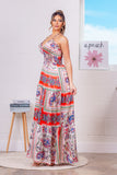 Red Multi Paisley Print Halter Maxi Dress (Pre-Order)