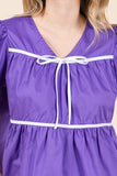 Plus Size Piping Detail Babydoll Top-2 Colors