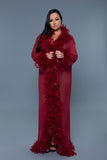 Glamour Boa Feather Trim Robe- 12 Colors