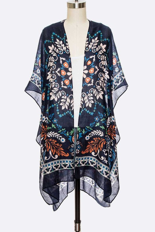 Madala Print Light Weight Kimono Cardigan-2 Colors