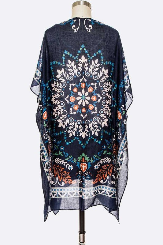 Madala Print Light Weight Kimono Cardigan-2 Colors