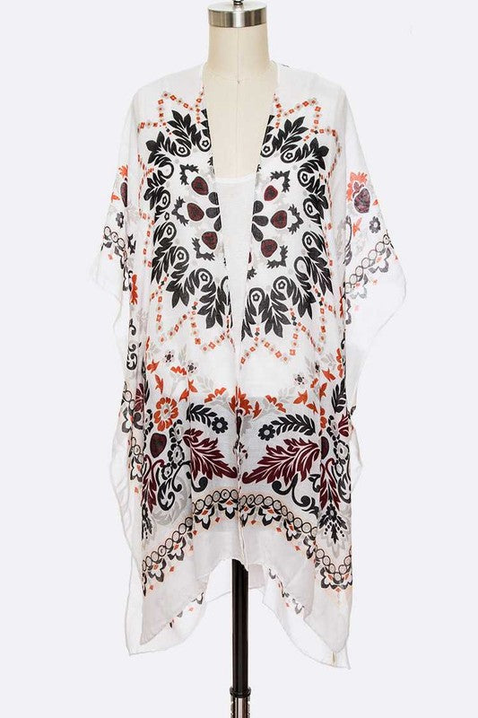 Madala Print Light Weight Kimono Cardigan-2 Colors