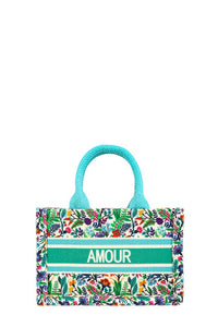 AMOUR Flower Oblique Book Small Tote Bag-5 Colors