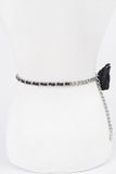 Plus Size Satin Flower Iconic Chain Belt-2 Colors