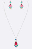 Cubic Zirconia Iconic Pendant Necklace Set