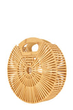 Natural Bamboo Ark Hand Round Clutch