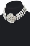 Crystal Rose Statement Choker