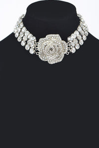 Crystal Rose Statement Choker