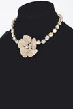 Crystal Flower Statement Choker Necklace-2 Colors