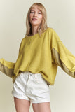 PLUS SIZE LONG DOLMAN SLEEVE ROUND NECK CASUAL KNIT SWEATER TOP-2 COLORS