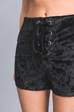 Black Velvet Shorts