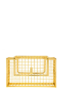 Metal Cage Crossbody Clutch Bag-3 Colors