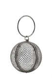 Metal Cage Ball Shape Clutch- 3 Colors