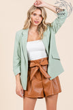 Plus Size Classy Open-Front Casual Blazer-3 Colors