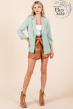 Plus Size Classy Open-Front Casual Blazer-3 Colors