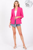 Plus Size Classy Open-Front Casual Blazer-3 Colors