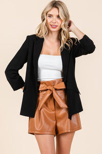 Plus Size Classy Open-Front Casual Blazer-3 Colors