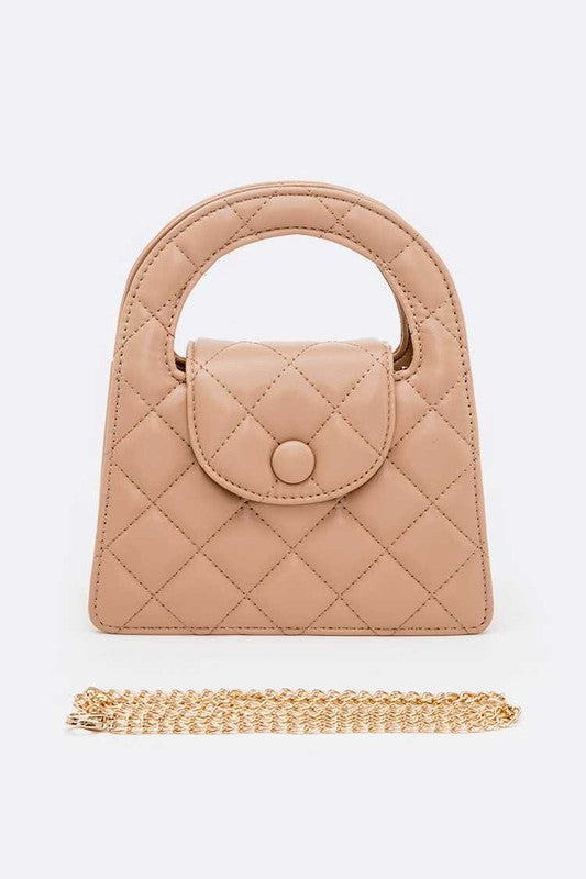 Top Handle Convertible Quilted Clutch Swing Bag-5 Colors