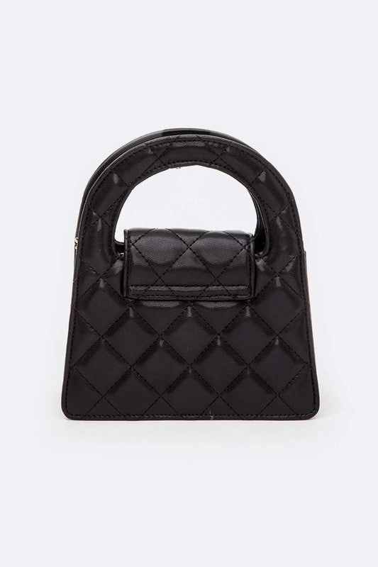 Top Handle Convertible Quilted Clutch Swing Bag-5 Colors