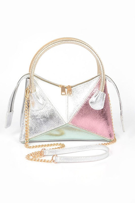 Metallic Piecing Vintage Inspired Swing Bag- 3 Colors